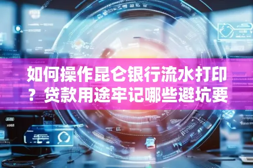 如何操作昆仑银行流水打印?贷款用途牢记哪些避坑要点?