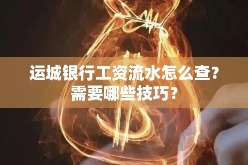 运城银行工资流水怎么查?需要哪些技巧?