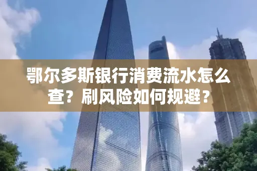鄂尔多斯银行消费流水怎么查?刷风险如何规避? 鄂尔多斯银行消费流水怎么查?刷风险如何规避?