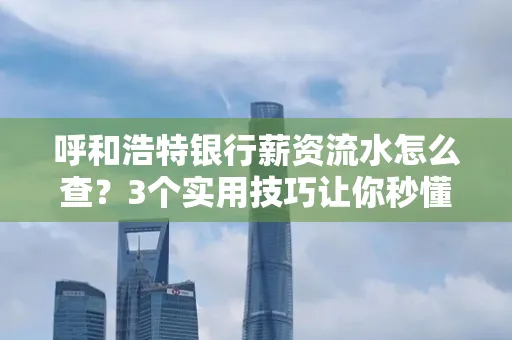 呼和浩特银行薪资流水怎么查?3个实用技巧让你秒懂