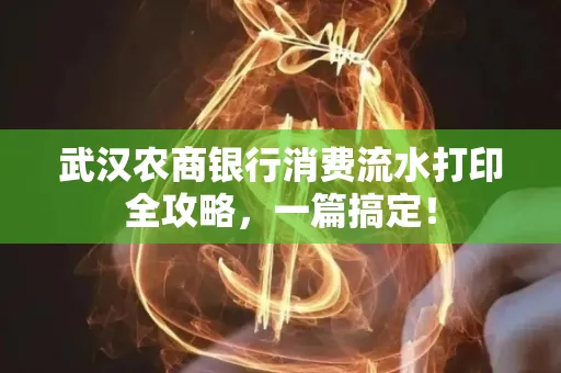 武汉农商银行消费流水打印全攻略,一篇搞定!