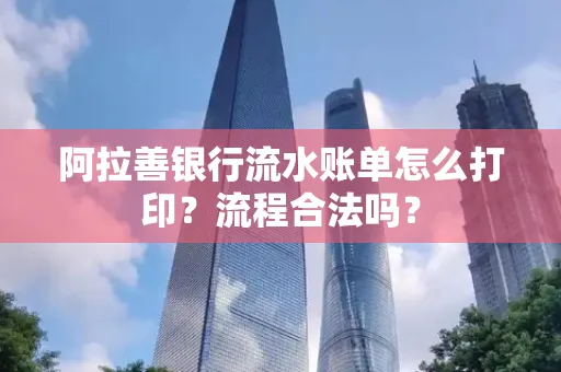 阿拉善银行流水账单怎么打印？流程合法吗？