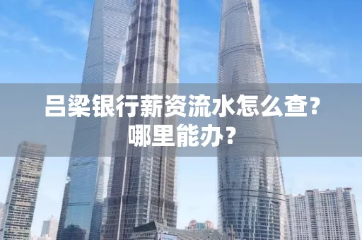 吕梁银行薪资流水怎么查？哪里能办？