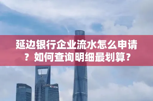 延边银行企业流水怎么申请？如何查询明细最划算？