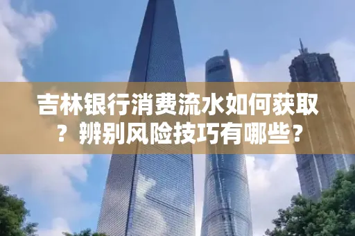 吉林银行消费流水如何获取?辨别风险技巧有哪些?