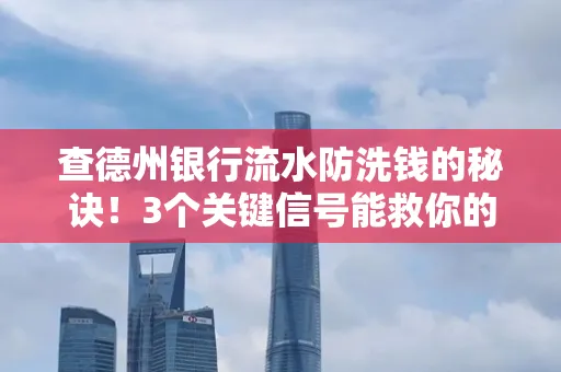 查德州银行流水防洗钱的秘诀!3个关键信号能救你的钱包(附实战技巧)