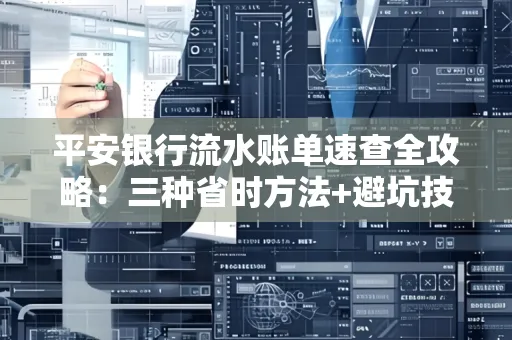 平安银行流水账单速查全攻略:三种省时方法+避坑技巧