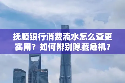 抚顺银行消费流水怎么查更实用?如何辨别隐藏危机?