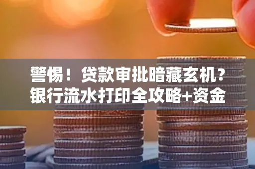 警惕!贷款审批暗藏玄机?银行流水打印全攻略+资金用途审查真相大揭秘